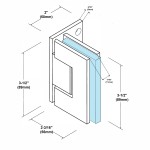CGEN344, Adjustable Wall Mount Offset Back Plate Hinge for Frameless Shower Door